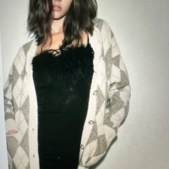 NWT. Zara Argyle Sweater/ Cardigan. - Picture 1 of 7